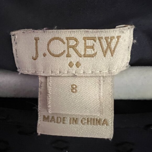 J.Crew Navy Swiss Dot Long-Sleeve Dress – Size 8 - Picture 4 of 4